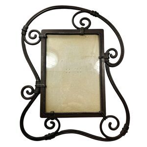 Vintage Brown Scroll Metal Iron Picture Photo Frame 5 X 7" Terragrafics Ornate